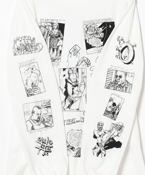 Black Weirdos(ブラックウィドウ)の「BLACK WEIRDOS / Steve Smith Full Panel long sleeve T-shirt(Tシャツ/カットソー・メンズ・ホワイト・M/L/XL)」の6枚目の写真