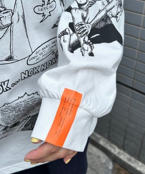 Black Weirdos(ブラックウィドウ)の「BLACK WEIRDOS / Steve Smith Full Panel long sleeve T-shirt(Tシャツ/カットソー・メンズ・ホワイト・M/L/XL)」の13枚目の写真