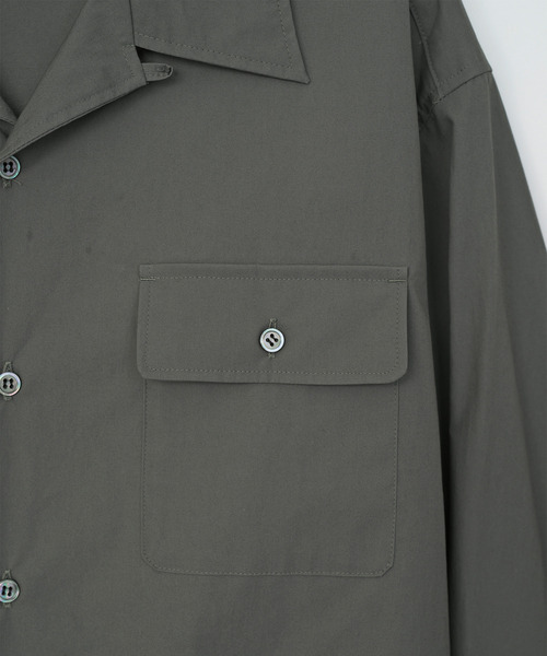 VICTIM（ヴィクティム）の「VICTIM ヴィクティム / OPEN COLLAR BIG SHIRT オーガニックコットンビッグシルエットオープンカラーシャツ / VTM-25-S-003（シャツ/ブラウス・メンズ・グレー/サックスブルー/ブラック・1/2）」の9枚目の写真