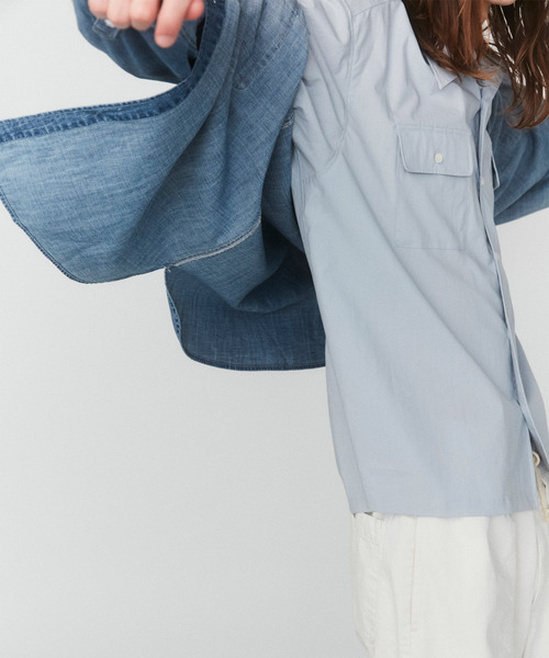victim2022ssシャツ　ヴィクティム STRIPE BIG SHIRT / GRAY - VICTIM ONLINE STORE | ヴィクティム