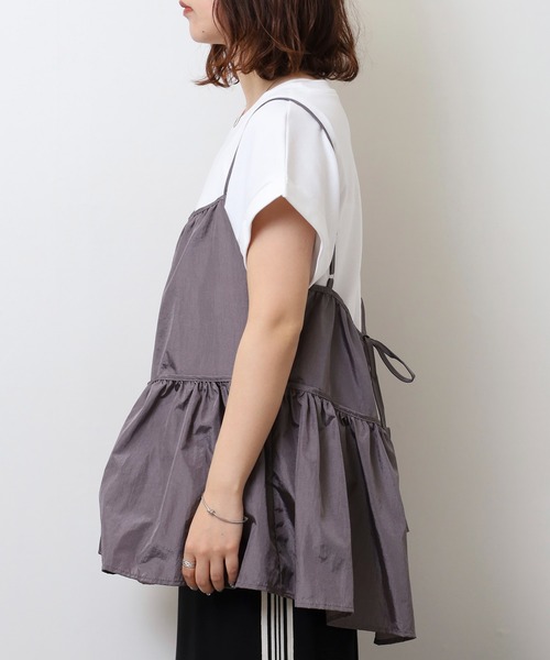 EGLANTINE(エグランティーヌ)の「EGLANTINE キャミビスチェ&カットソーセット(Tシャツ/カットソー・レディース・ブラック/グレー・40)」の16枚目の写真