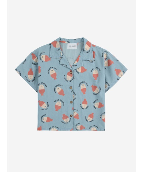 BOBO CHOSES(ボボショーズ)の「Morning Egg all over light denim shirt(シャツ/ブラウス・キッズ・ライトブルー・2-3YEAR/4-5YEAR/6-7YEAR/8-9y/10-11y)」の2枚目の写真