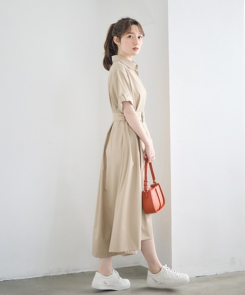 12Twelve Agenda（トゥエルブ　アジェンダ）の「トレンチ風シャツワンピース（ワンピース・レディース・ネイビー/カーキ/ベージュ・M）」の7枚目の写真