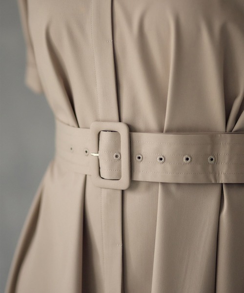 12Twelve Agenda（トゥエルブ　アジェンダ）の「トレンチ風シャツワンピース（ワンピース・レディース・ネイビー/カーキ/ベージュ・M）」の11枚目の写真