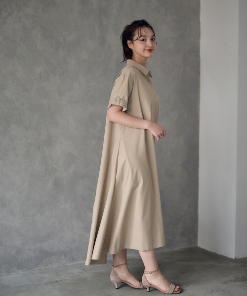 12Twelve Agenda（トゥエルブ　アジェンダ）の「トレンチ風シャツワンピース（ワンピース・レディース・ネイビー/カーキ/ベージュ・M）」の14枚目の写真