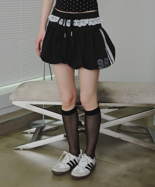 SHAGGIE（シャギー）の「レース付きナイロンバルーンショートパンツ（その他パンツ・レディース・ブラック/ネイビー・FREE）」の17枚目の写真