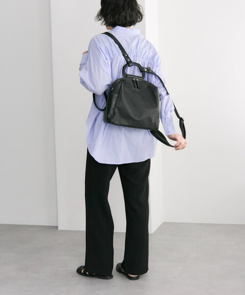 ear PAPILLONNER イアパピヨネフラップ付き リュック　バックパック BURLAP OUTFITTER×ear】撥水レザーフラップジップリュック | ear