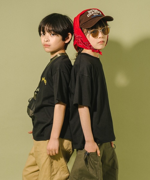 URBAN CHERRY(アーバンチェリー)の「【POLAROAD/ポーラロード】CATプリントオーバーTシャツ(Tシャツ/カットソー・キッズ・ホワイト/ブラック/ブルー・120cm/160cm/150cm/130cm/140cm)」の21枚目の写真