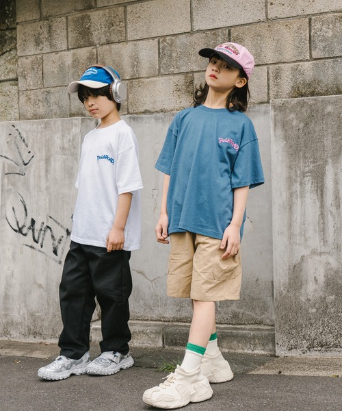 URBAN CHERRY(アーバンチェリー)の「【POLAROAD/ポーラロード】CATプリントオーバーTシャツ(Tシャツ/カットソー・キッズ・ホワイト/ブラック/ブルー・120cm/160cm/150cm/130cm/140cm)」の7枚目の写真