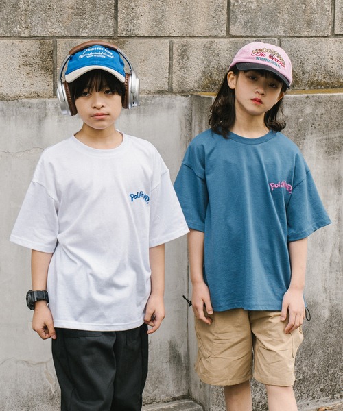 URBAN CHERRY(アーバンチェリー)の「【POLAROAD/ポーラロード】CATプリントオーバーTシャツ(Tシャツ/カットソー・キッズ・ホワイト/ブラック/ブルー・120cm/160cm/150cm/130cm/140cm)」の9枚目の写真