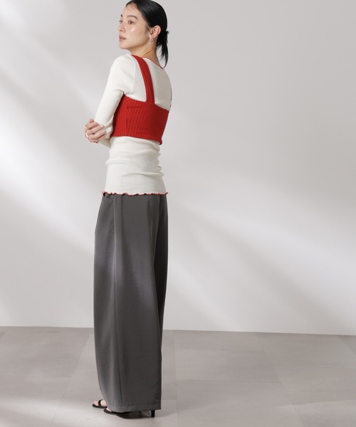 Opera SPORT(オペラスポーツ)の「OperaSPORT/LENA SEAMLESS TOP(Tシャツ/カットソー・レディース・ホワイト/ブラック・S)」の3枚目の写真