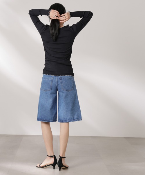 即完売　オペラスポーツ　ブルーフリルT OperaSPORT OPERA SPORT/オペラスポーツ】フリルタンクトップ（Tシャツ