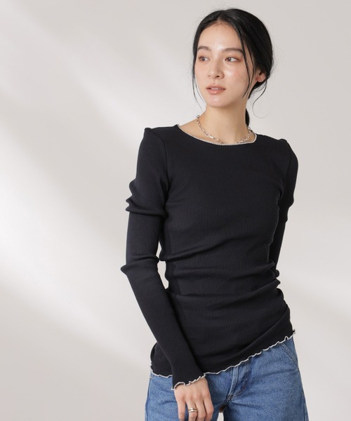 Opera SPORT(オペラスポーツ)の「OperaSPORT/LENA SEAMLESS TOP(Tシャツ/カットソー・レディース・ホワイト/ブラック・S)」の21枚目の写真