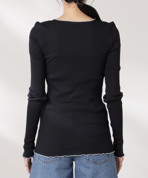 Opera SPORT(オペラスポーツ)の「OperaSPORT/LENA SEAMLESS TOP(Tシャツ/カットソー・レディース・ホワイト/ブラック・S)」の12枚目の写真