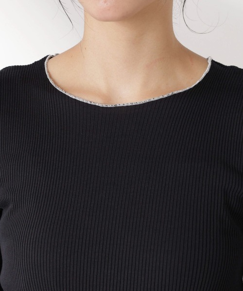 Opera SPORT(オペラスポーツ)の「OperaSPORT/LENA SEAMLESS TOP(Tシャツ/カットソー・レディース・ホワイト/ブラック・S)」の11枚目の写真