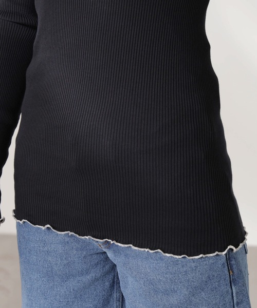 Opera SPORT(オペラスポーツ)の「OperaSPORT/LENA SEAMLESS TOP(Tシャツ/カットソー・レディース・ホワイト/ブラック・S)」の9枚目の写真
