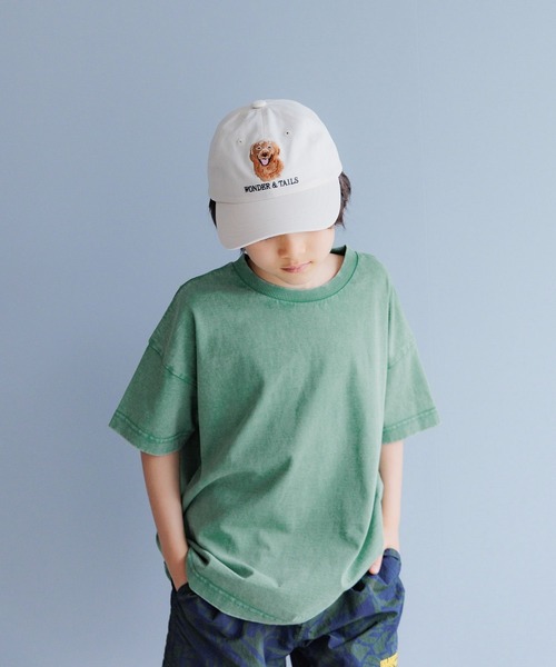 BAYFLOW（ベイフロー）の「[お散歩や通学に♪]DOG＆CAT刺繍CAP(KIDS)（キャップ・キッズ・ベージュ/アイボリー・FREE）」の4枚目の写真