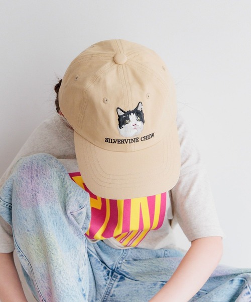 BAYFLOW（ベイフロー）の「[お散歩や通学に♪]DOG＆CAT刺繍CAP(KIDS)（キャップ・キッズ・ベージュ/アイボリー・FREE）」の7枚目の写真