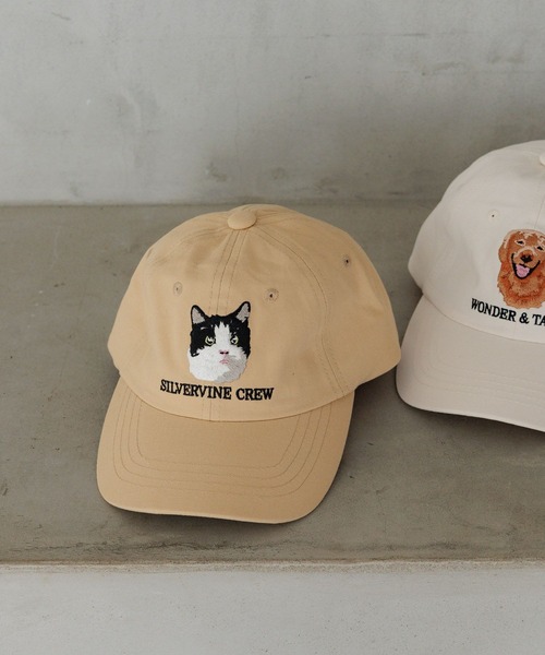 BAYFLOW（ベイフロー）の「[お散歩や通学に♪]DOG＆CAT刺繍CAP(KIDS)（キャップ・キッズ・ベージュ/アイボリー・FREE）」の9枚目の写真