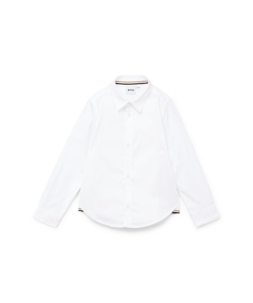 BOSS(ボス)の「キッズ レギュラーフィットシャツ コットンオックスフォード(シャツ/ブラウス・キッズ・ホワイト・100/110/140/125/114)」の1枚目の写真