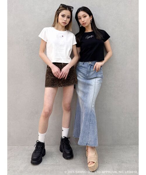 GYDA(ジェイダ)の「【メロクロコラボ】メロクロ×Gyda bijou Tシャツ(Tシャツ/カットソー・レディース・ブラック/オフホワイト・FREE)」の8枚目の写真