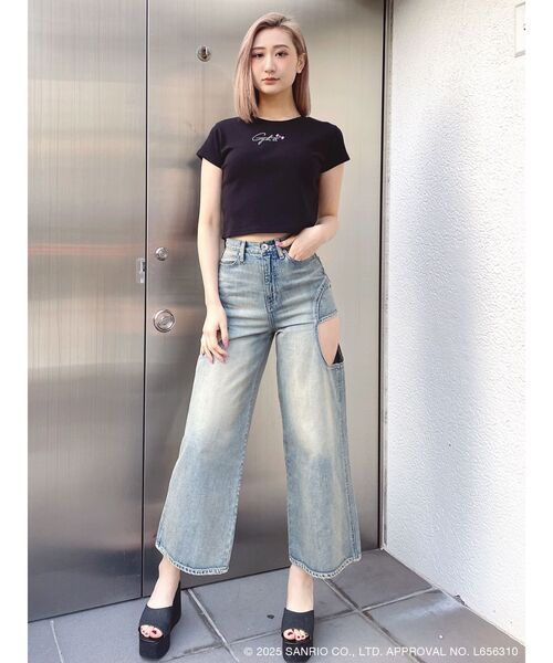 GYDA(ジェイダ)の「【メロクロコラボ】メロクロ×Gyda bijou Tシャツ(Tシャツ/カットソー・レディース・ブラック/オフホワイト・FREE)」の20枚目の写真