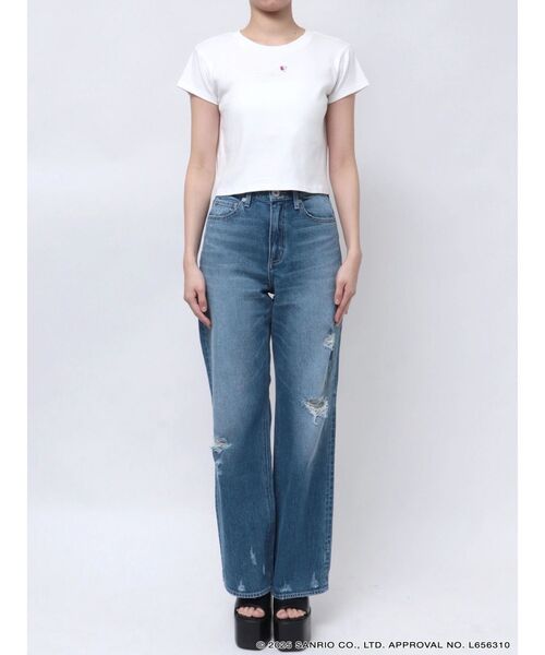 GYDA(ジェイダ)の「【メロクロコラボ】メロクロ×Gyda bijou Tシャツ(Tシャツ/カットソー・レディース・ブラック/オフホワイト・FREE)」の3枚目の写真