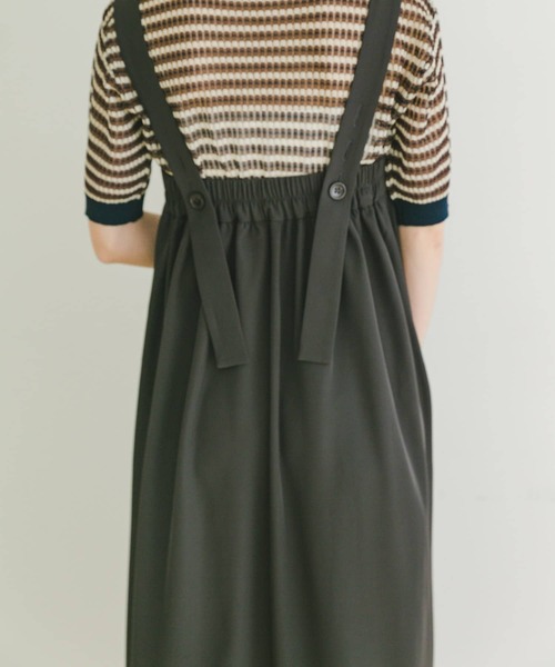 ITEMS URBANRESEARCH(アイテムズ アーバンリサーチ)の「リラックスギャザージャンスカ(ワンピース・レディース・ライトベージュ/チャコールグレー・FREE)」の11枚目の写真