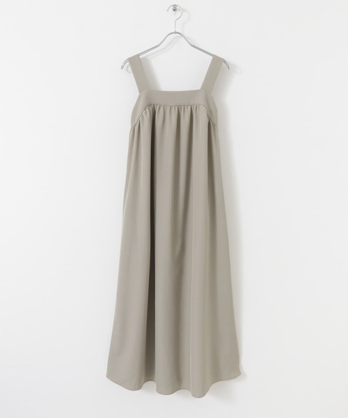 ITEMS URBANRESEARCH(アイテムズ アーバンリサーチ)の「リラックスギャザージャンスカ(ワンピース・レディース・ライトベージュ/チャコールグレー・FREE)」の15枚目の写真
