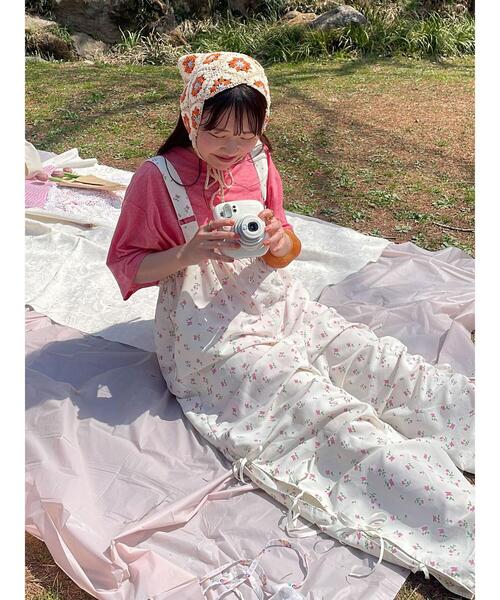 ehka sopo(エヘカソポ)の「サイドリボンサロペット(その他パンツ・レディース・ブラック/ミント/オフホワイト・F)」の4枚目の写真