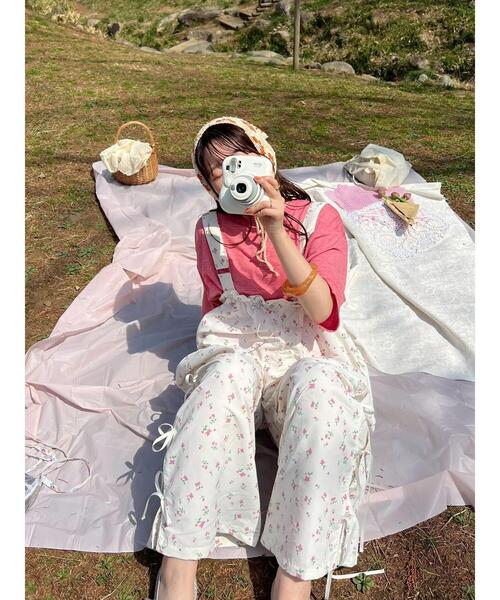 ehka sopo(エヘカソポ)の「サイドリボンサロペット(その他パンツ・レディース・ブラック/ミント/オフホワイト・F)」の6枚目の写真