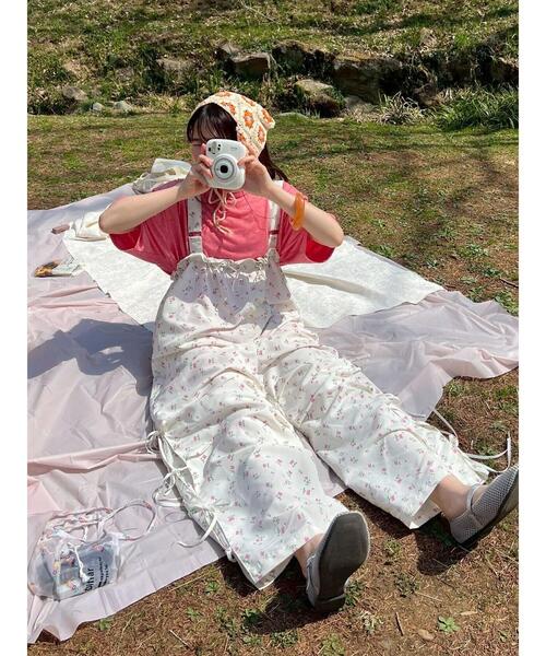 ehka sopo(エヘカソポ)の「サイドリボンサロペット(その他パンツ・レディース・ブラック/ミント/オフホワイト・F)」の7枚目の写真