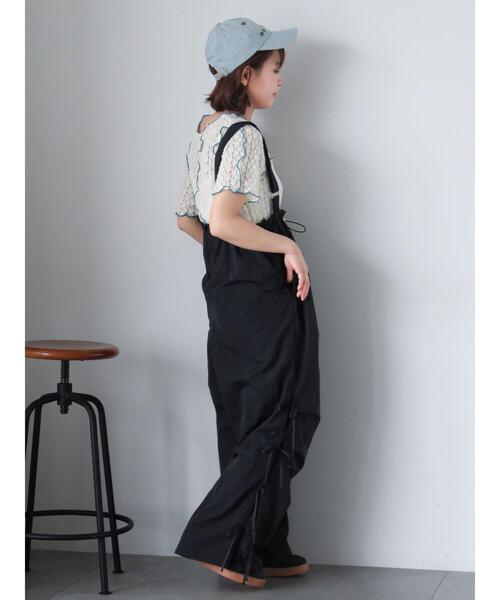 ehka sopo(エヘカソポ)の「サイドリボンサロペット(その他パンツ・レディース・ブラック/ミント/オフホワイト・F)」の13枚目の写真