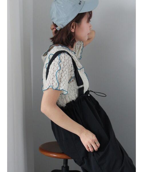 ehka sopo(エヘカソポ)の「サイドリボンサロペット(その他パンツ・レディース・ブラック/ミント/オフホワイト・F)」の18枚目の写真