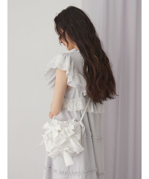 merry jenny（メリージェニー）の「ribbon ribbon pochette（ショルダーバッグ・レディース・アイボリー/ブラック・FREE）」の15枚目の写真