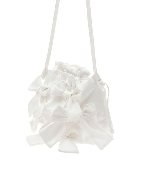 merry jenny（メリージェニー）の「ribbon ribbon pochette（ショルダーバッグ・レディース・アイボリー/ブラック・FREE）」の3枚目の写真