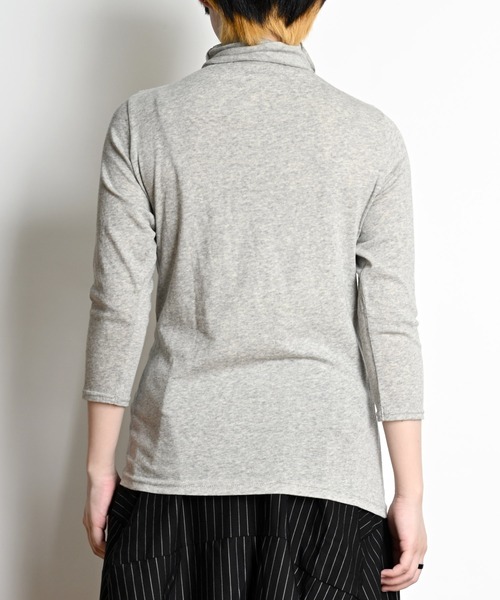 MARAI(マーライ)の「UVカット タートルネック7分袖カットソー(Tシャツ/カットソー・レディース・ライトグレー/グレー/ネイビー/ブラック/ホワイト・LL/L/M)」の10枚目の写真
