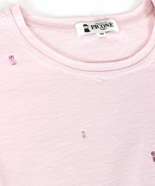 STUDIO PICONE(スタジオピッコーネ)の「コットン100%冷感プルオーバー(Tシャツ/カットソー・レディース・ピンク/ホワイト/ブラック・LL/M/L)」の4枚目の写真