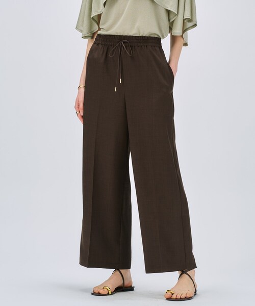 cloenc（クロエンス）の「◆【UVカット／接触冷感／セットアップ／手洗い可】ドライタッチイージーワイドパンツ（その他パンツ・レディース・グレー/スミクロ/ダークブラウン・03/02/01）」の3枚目の写真