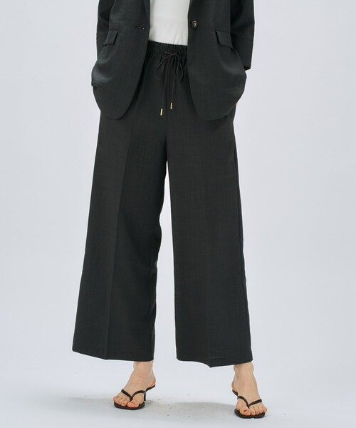 cloenc（クロエンス）の「◆【UVカット／接触冷感／セットアップ／手洗い可】ドライタッチイージーワイドパンツ（その他パンツ・レディース・グレー/スミクロ/ダークブラウン・03/02/01）」の2枚目の写真