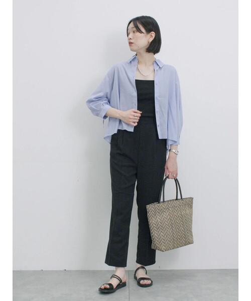 Samansa Mos2 blue(サマンサモスモスブルー)の「アソートペーパーシートトート(ハンドバッグ・レディース・キナリ/ブラック/パープル・F)」の9枚目の写真