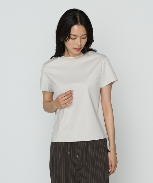 コムサ（COMME CA）/コヒノールスムース ニット付きTシャツ セール】コヒノールスムース ニット付きTシャツ（Tシャツ/カットソー