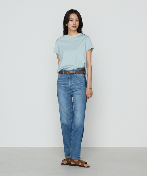 COMME CA(コムサ)の「コヒノールスムース ニット付きTシャツ(Tシャツ/カットソー・レディース・グレイッシュベージュ/ブルー/ブラック/ホワイト・9号/11号)」の12枚目の写真
