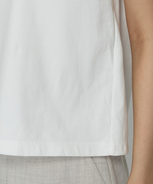 COMME CA(コムサ)の「コヒノールスムース ニット付きTシャツ(Tシャツ/カットソー・レディース・グレイッシュベージュ/ブルー/ブラック/ホワイト・9号/11号)」の19枚目の写真
