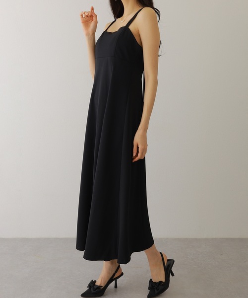 Lace Ladies(レースレディース)の「ソリッドカラー バックスリット キャミソール マキシ ワンピース(ワンピース・レディース・ピンク/グレー/ブラウン/ブラック・S/FREE)」の6枚目の写真