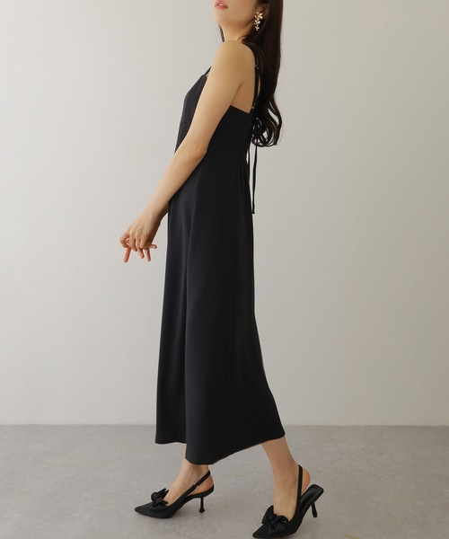 Lace Ladies(レースレディース)の「ソリッドカラー バックスリット キャミソール マキシ ワンピース(ワンピース・レディース・ピンク/グレー/ブラウン/ブラック・S/FREE)」の7枚目の写真