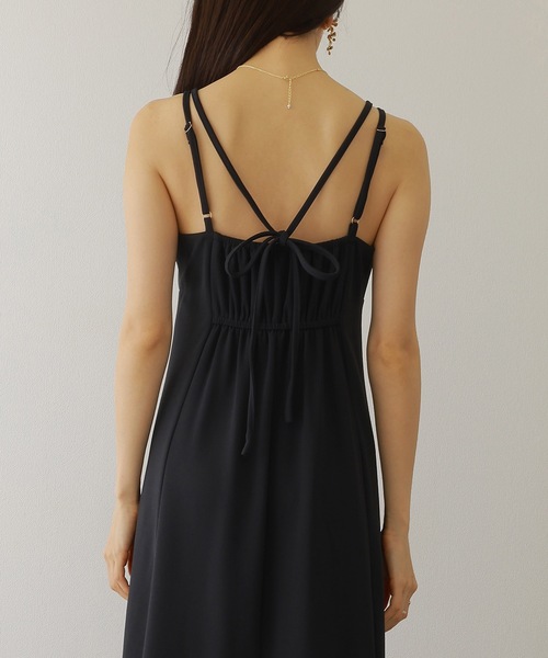 Lace Ladies(レースレディース)の「ソリッドカラー バックスリット キャミソール マキシ ワンピース(ワンピース・レディース・ピンク/グレー/ブラウン/ブラック・S/FREE)」の9枚目の写真