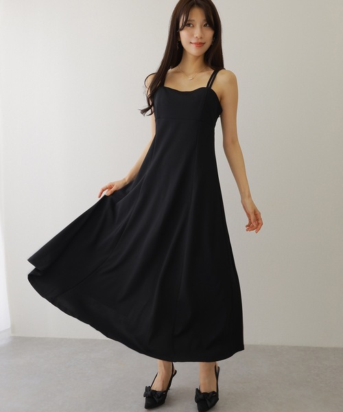 Lace Ladies(レースレディース)の「ソリッドカラー バックスリット キャミソール マキシ ワンピース(ワンピース・レディース・ピンク/グレー/ブラウン/ブラック・S/FREE)」の10枚目の写真