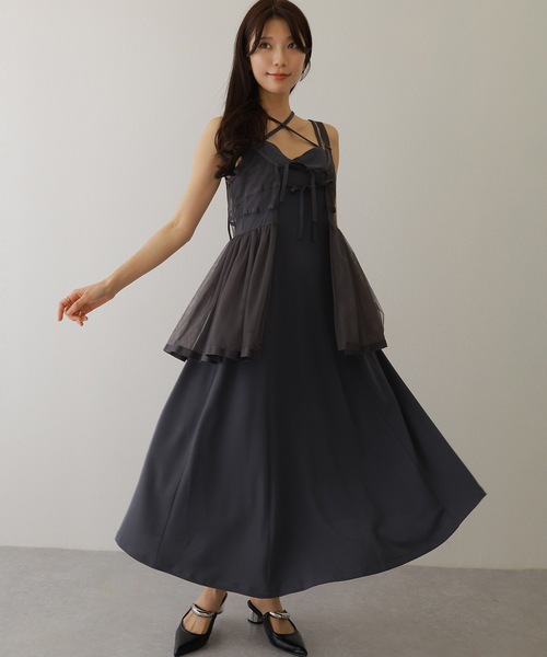 Lace Ladies(レースレディース)の「ソリッドカラー バックスリット キャミソール マキシ ワンピース(ワンピース・レディース・ピンク/グレー/ブラウン/ブラック・S/FREE)」の16枚目の写真