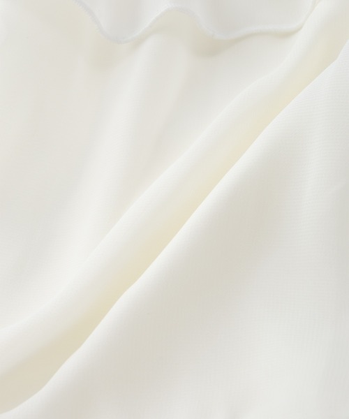 Amourire girl（アムリールガール）の「フリルリボン ティアードスカート/ロング丈（スカート・キッズ・オフホワイト/ブラック・130cm/140cm/150cm/160cm）」の4枚目の写真